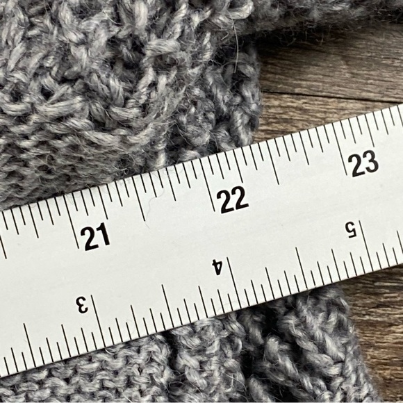 PRANA Knit Sweater Gray M One Button Open Front Cider Cardigan Wool Alpaca Blend - Picture 9 of 12